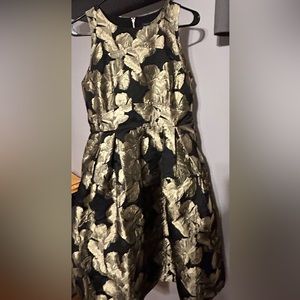 Ann Taylor Loft black and gold metallic dress. Never worn!